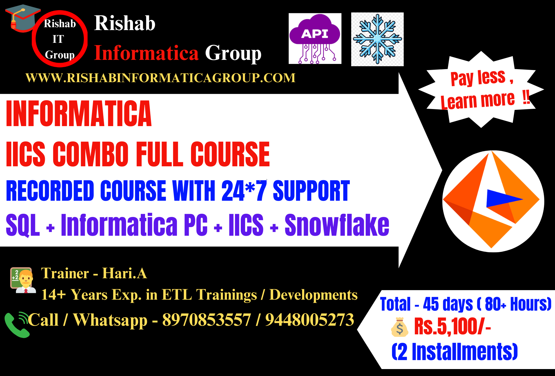 📼 Recorded | Informatica IICS COMBO Full Course - 24×7 Tech Support